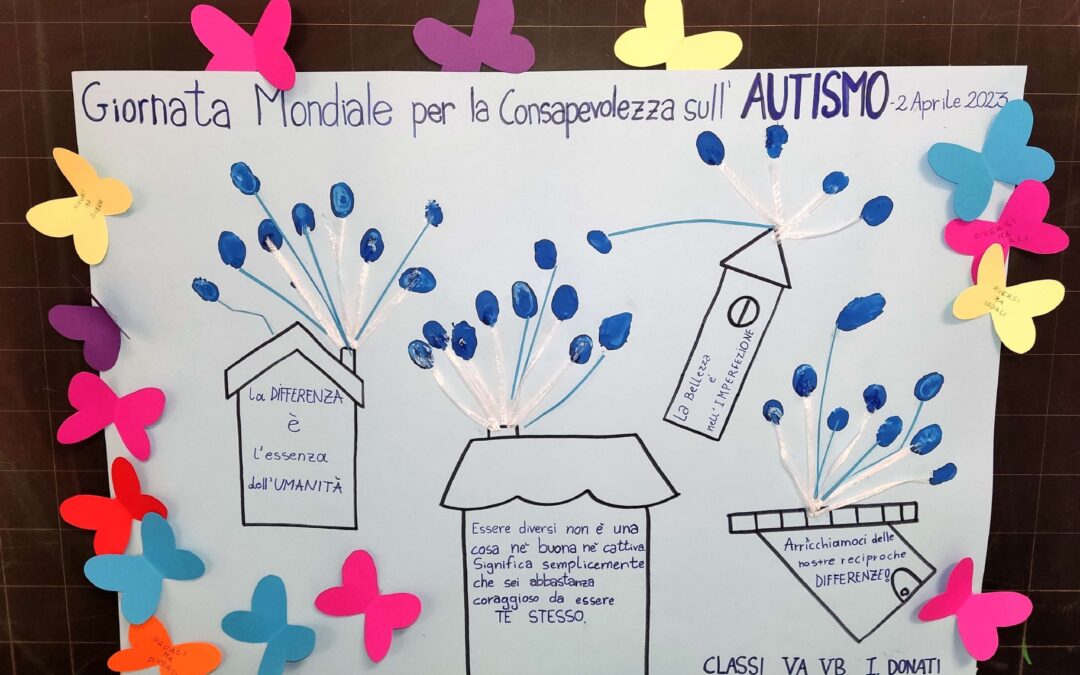 Giornata mondiale della consapevolezza sull’autismo: 2 aprile. La Scuola primaria Donati ci ha riflettuto così