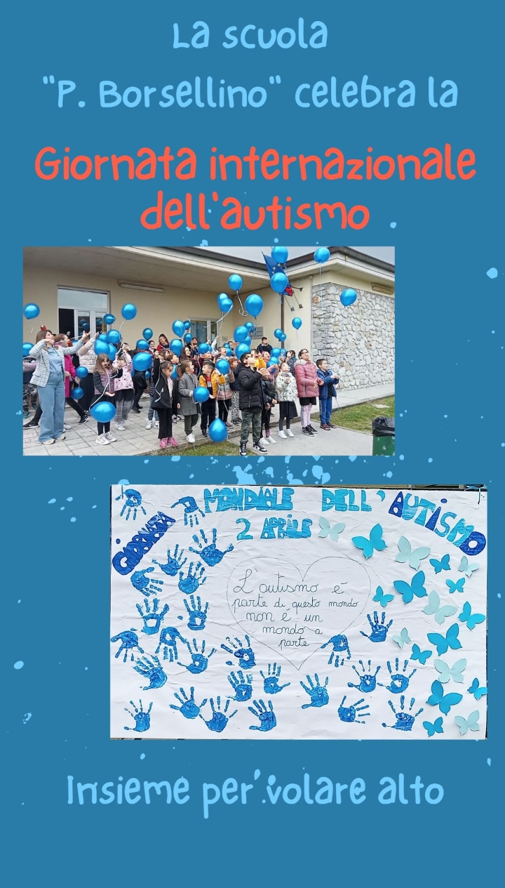 Giornata mondiale della consapevolezza sull’autismo: 2 aprile. La Scuola primaria Borsellino ci ha riflettuto così