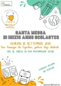Messa inizio anno scolastico del 18 settembre 2020