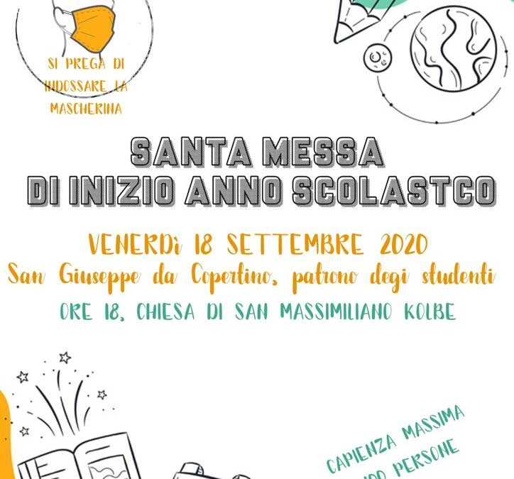 Messa inizio anno scolastico del 18 settembre 2020